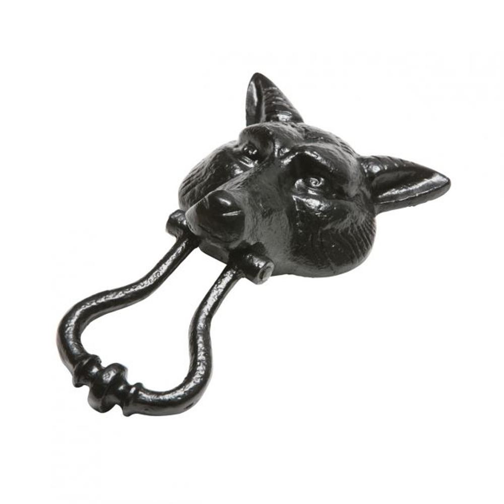 Kirkpatrick 574 Fox Door Knocker - Antique Black